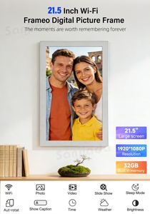 Frameo 21.5" Digital Picture Frame Large IPS FHD Touch Screen <b>WiFi</b> Electronic Photo Frames Share Moments From Phone Instantly - Product Image 1