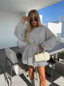 European and American 2025 Autumn New Women's Sexy Casual Solid Front Logo A-line Short Skirt Shoulder Strap <strong>Dress</strong> - Product Image 5