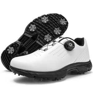 Chaussures de <span class=keywords><strong>golf</strong></span> en cuir de haute qualité pour hommes, respirantes, confortables, antidérapantes, imperméables, personnalisables, Zapatillas Hombre Outdoor - Product Image 2