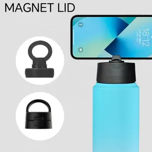 Flacon en gros avec magsafe support pour iPhone couvercle de bouteille d'eau bouteille d'eau de gymnastique isolée en acier inoxydable