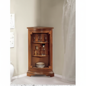 Vetrina d'angolo con 1 Anta 2 e scaffali in legno Display & porcellana armadi - Product Image 1