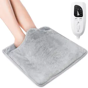 Flourish Wholesale Super soft fabric minky foot pad 6 heat level adjustment electric blanket auto-off machine washable