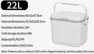 Nevera Portátil Aislada para Exteriores, Caja de Almacenamiento para Camping, Auto, Pesca, Conservación de Alimentos, Aislamiento Térmico - Product Image 3
