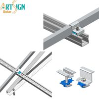 Art Sign Çinko Alüminyum Magnezyum Güneş Enerjisi Tripod Montaj Sistemi ZM Çelik Sabit Özelleştirilmiş Eğim Açılı Çatı Montaj Yapısı