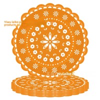Nouvelles assiettes et serviettes en plastique jetables à motifs colorés pour fêtes mexicaines, 48 pièces, rondes et carrées, style classique, vente en gros