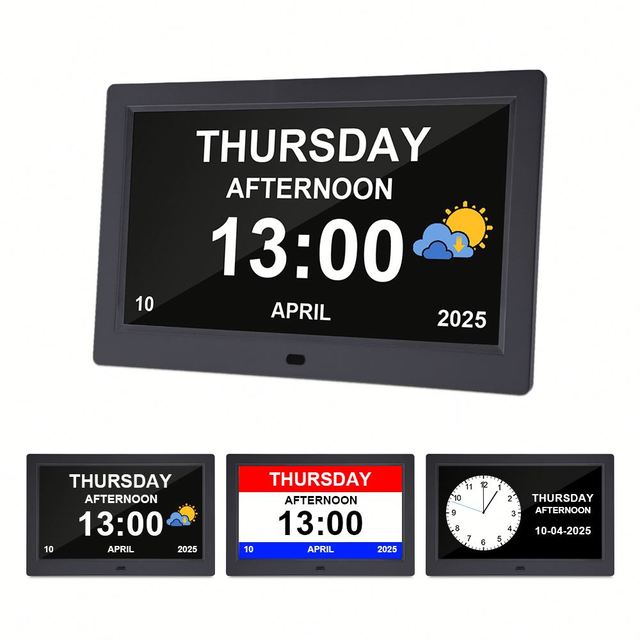 7 and 10.1 Inch Digital Picture Frame with Video Music Photo Auto Rotate Calendar Time Digital Alarm Clock Digital Photo Frame