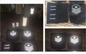 Patch insignes 3D <span class=keywords><strong>lumineux</strong></span> personnalisé avec logo brodé, effet phosphorescent, en tissu toile, accessoires vestimentaires - Product Image 4