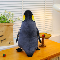 Peluche Pingouin Mignon de la Série Animaux Marins, Poupée Douce Réaliste, Trois Tailles Disponibles, Cadeau Apaisant, Personnalisable