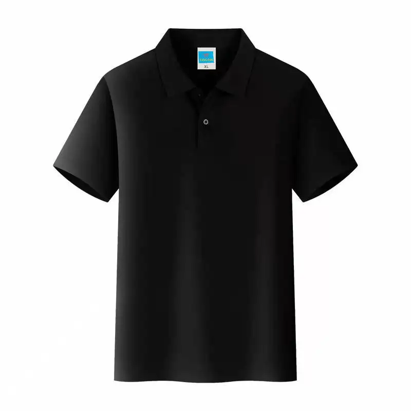Plus Size Men's Short sleeve Polyester Polo T shirt for men heavyweight cotton v neck short sleeves