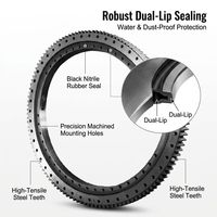 Roulement à billes à quatre points de contact avec anneau de rotation à engrenage interne pour excavatrice, machines de construction, taille OEM