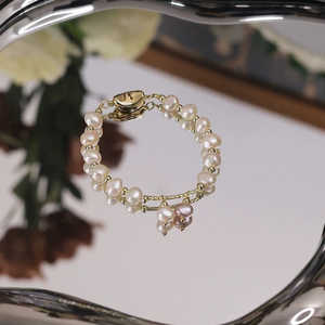 Pulsera de Perlas Naturales Estilo Barroco para Niñas, Elegante Brazalete de Cuentas - Product Image 5