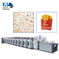 Mesin Cetak Kertas Permen Otomatis FENGMING Flexo 7-Warna Model Sleeve dengan Lapisan Lilin Inline 250m/menit Kontrol Android
