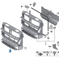 Grille de protection de radiateur de qualité supérieure pour BMW X6 E71 35iX 40iX 30dX 40dX 2008-2014 OEM 51647192758