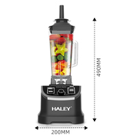 Robot mixeur commercial HALEY 4800W, 5+ vitesses, mixeur multifonction haute performance, broyeur de glace, machine à smoothies, pour la maison et l'hôtel