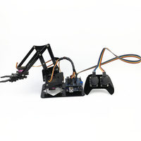 Kit de brazo de Robot STEM 4DOF, Robot educativo de programación DIY con Control PS2, brazo de garra mecánica, Kit de brazo de Robot R3