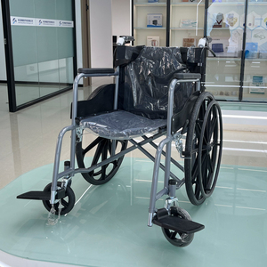 Fauteuil roulant manuel pliable léger pour personnes handicapées, prix d'usine, vente directe - Product Image 5