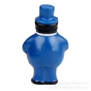 Pu Foam Blue Doll With Hat High <b>Rebound</b> Stress Relief Toy Unisex 8 To 13 Years Fidget Toy - Product Image 1
