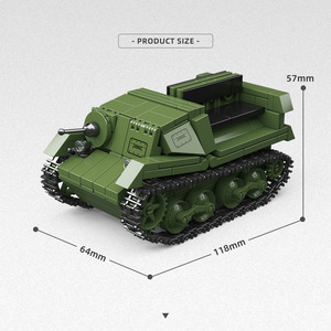 NOUVEAU 300007 Blocs de construction de tracteur-<span class=keywords><strong>remorque</strong></span> T20 de style soviétique avec petit canon, 40 pièces, en plastique, pour garçons - Product Image 4