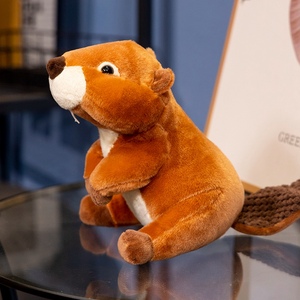 Brown Inland Beaver Kuscheltier Spielzeug Lebensechter River Beaver mit großen Zähnen Weiches Plüsch Geburtstags geschenk für Kinder Made Long Plush - Product Image 4