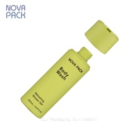 Bouteilles de shampooing de luxe 150ml 200ml 250ml 300ml Bouteille de gel douche en plastique PE vert 8oz Bouteilles en plastique d'huile de cheveux avec bouchons