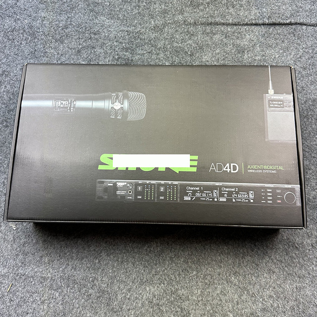 AD4D Wireless Microphone One Transmitter Two Receivers Color Box Packaging Supercardioid Pattern 40Hz-20KHz Frequency Response