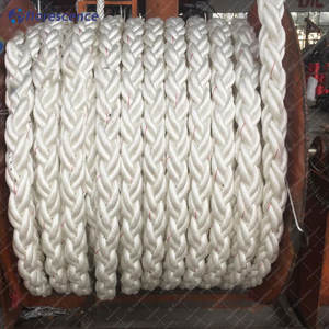 Corde marine multifilament en nylon <span class=keywords><strong>polyamide</strong></span> <span class=keywords><strong>8</strong></span> brins blanche imperméable à l'eau personnalisée pour l'amarrage de remorquage de bateau de navire général - Product Image 1
