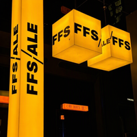 Boîte lumineuse LED grand format cylindrique et cubique, avec éclairage complet et couleurs RVB, pour enseignes de bâtiment et bannières de bienvenue