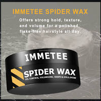 Cera para Peinar el Cabello para Hombre Immetee Spider Wax de Marca Privada, Cera en Polvo de Fijación Fuerte y Brillo, Pomada Profesional para Uso en Barberías y Salones de Belleza