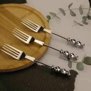 Custom <strong>Personalized</strong> DIY Beadable Stainless Steel Pasta <strong>Forks</strong> Durable Tableware Add-a-Bead for Kitchen Use - Product Image 6