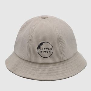 หมวกทรงถังผ้าลูกฟูกปักลายสำหรับผู้ใหญ่หมวกชาวประมงสีทึบใช้ได้ทั้งชายและหญิง - Product Image 1