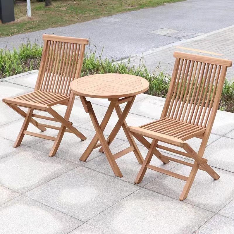 Professional manufacturer outdoor furniture set patio chair teak wood garden folding tables