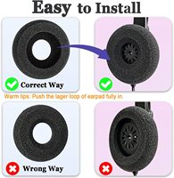 Lantronlife Coussinets d'oreille en mousse de cuir de taille universelle pour casque d'écoute Housse de remplacement pour casque d'écoute Call Center Accessoire