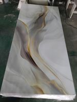 Plaque de marbre PVC flexible brillante de 3 mm, résistante aux UV, recyclable, avec service de découpe pour la décoration murale intérieure
