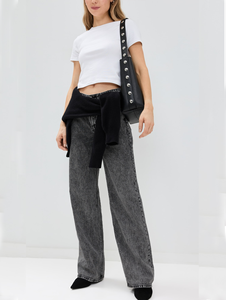 Fabricant de pantalons en <span class=keywords><strong>jean</strong></span> droit <span class=keywords><strong>noir</strong></span> clair grande taille pour femmes pantalons en <span class=keywords><strong>jean</strong></span> taille haute extensibles pour femmes maman - Product Image 6