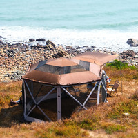 Tente dôme de Camping à boule en caoutchouc, étanche, Portable, Semi-automatique
