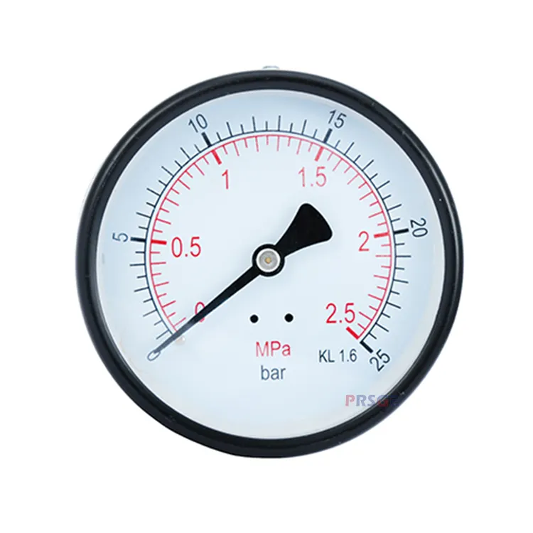 Manómetro de gas de color negro de alta precisión exacto, manómetro de presión pulgadas