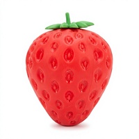 Jouet anti-stress souple en forme de fraise en TPR, jouet de simulation de fruit pour enfants, cadeau