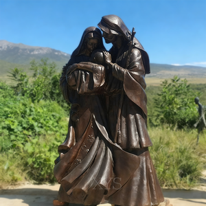 Escultura de Bronce Fundido a la Cera Perdida, Estilo Religioso Sagrado Retro, Adorno para Parque, Estatua de la <span class=keywords><strong>Sagrada</strong></span> <span class=keywords><strong>Familia</strong></span>, Tamaño Personalizado - Product Image 6