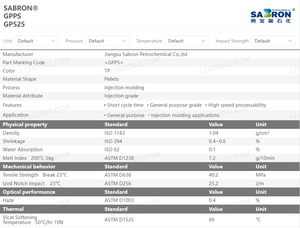 Prix compétitif, granulés de plastique vierge GPPS 525 <span class=keywords><strong>PS</strong></span>, matériau hautement transparent, pastilles de polystyrène pour contenants alimentaires quotidiens - Product Image 6