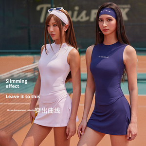 Nouvel ensemble de tennis <span class=keywords><strong>d</strong></span>'<span class=keywords><strong>été</strong></span> sans manches, T-shirt de fitness amincissant à manches courtes, Ensemble de sport <span class=keywords><strong>d</strong></span>écontracté pour femme active en extérieur - Product Image 2