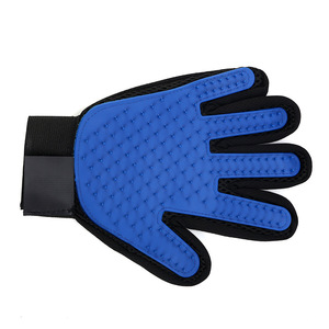 Gants de toilettage pour animaux de compagnie, bleus, pour masser et faire plaisir aux chats et aux chiens - Product Image 5