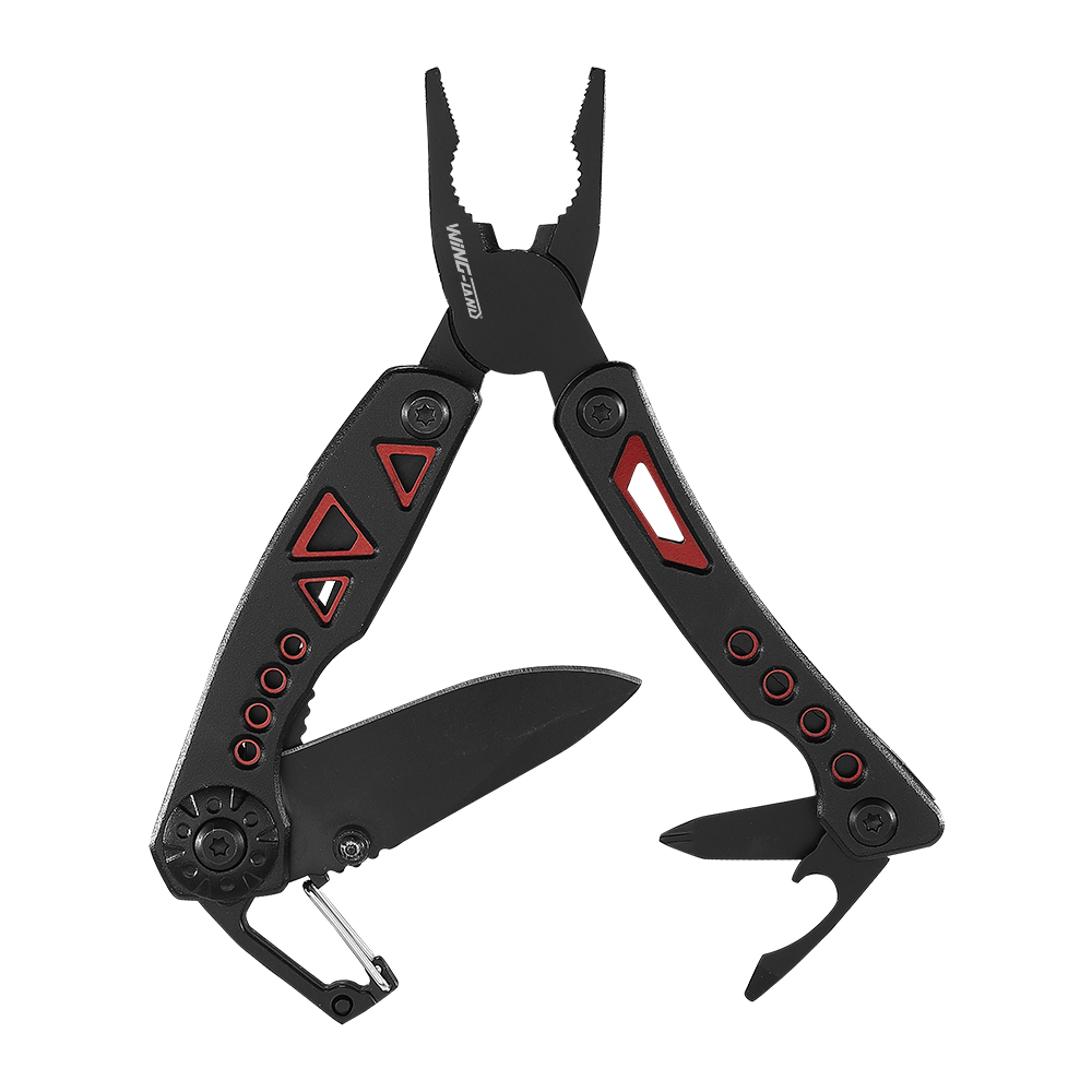 8in1 Black Stainless Steel Tactical Multitool Multipurpose Folding Pocket Knives Pliers Multi Tool