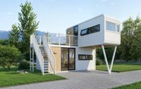 Maison de conteneur de luxe Apple, maison préfabriquée mobile écologique personnalisée, structure en acier, bureau insonorisé, villa