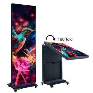 Freestanding LED Poster Screen With <b>Stand</b> And Wheels Premium Movable Digital Advertising Display For Mall Retail Shop Commercial - Product Image 4
