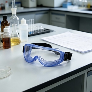 Lunettes de sécurité individuelles conformes à la norme ANSI, avec verres en polycarbonate et monture en PVC, taille ajustable - Product Image 4