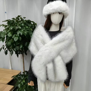Imitation fourrure fourrure de renard Cheongsam châle col en fourrure Cape scène dîner châle robe de mariée fête écharpe <span class=keywords><strong>veste</strong></span> <span class=keywords><strong>femme</strong></span> - Product Image 6