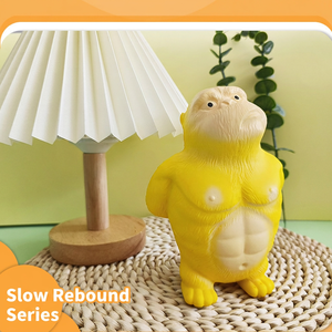 Adorable Gorila de Juguete Blandito de Subida Lenta, Alivio del Estrés, Adorno para Apretar, Juguete de Descompresión para Mesa de Oficina y Hogar - Product Image 2