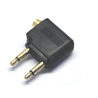OEM personnalisé DAJIANG 3.5mm en laiton plaqué or adaptateur de prise casque audio prise de contact en cuivre pour utilisation en avion