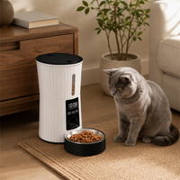 Distributeur automatique intelligent à double alimentation pour animaux de compagnie avec écran LED, en PP de qualité alimentaire, à alimentation lente, avec réglage multi-heures, 4 couleurs au choix pour chats et chiens