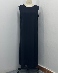 Sottoveste Islamica in Raso Senza Maniche, Abito Musulmano Dubai, Vestito Interno Semplice, Abito Lungo - Product Image 5